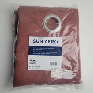 Sun Zero Saxon Blackout Grommet SINGLE Curtain Panel Terracotta 54x84 inch #BT1